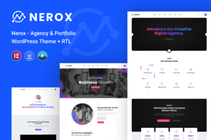 Nerox - Agency & Portfolio WordPress Theme + RTL