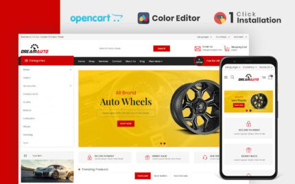 Dream Autoparts Store OpenCart Template