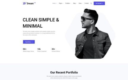 Dreamhub Minimal Portfolio HTML5 Template Website Template