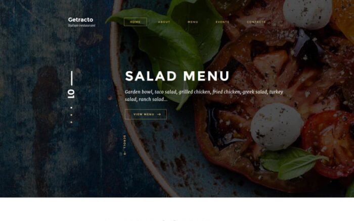 Italian Restaurant Responsive Website Template