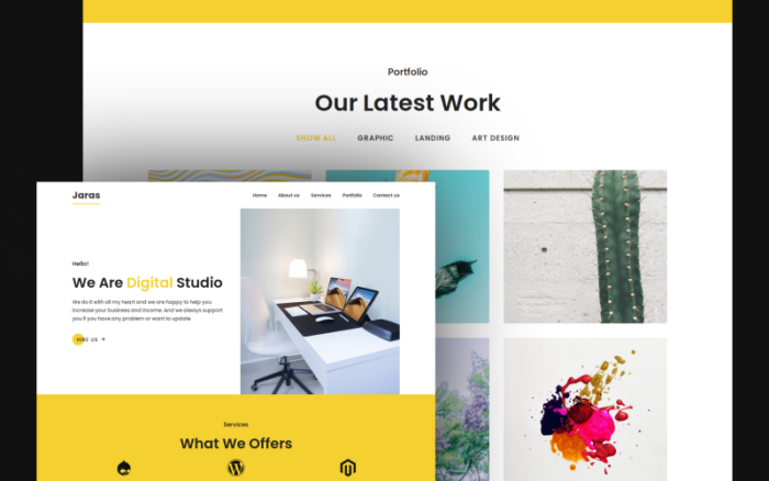 Jaras - Digital Studio HTML Template Website Template