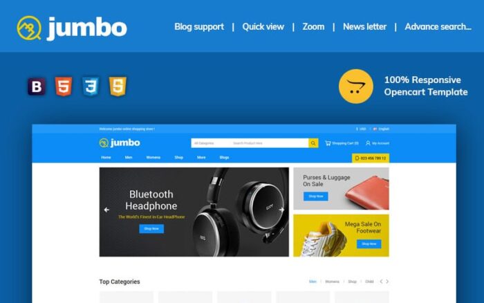 Jumbo - Fashion OpenCart Template