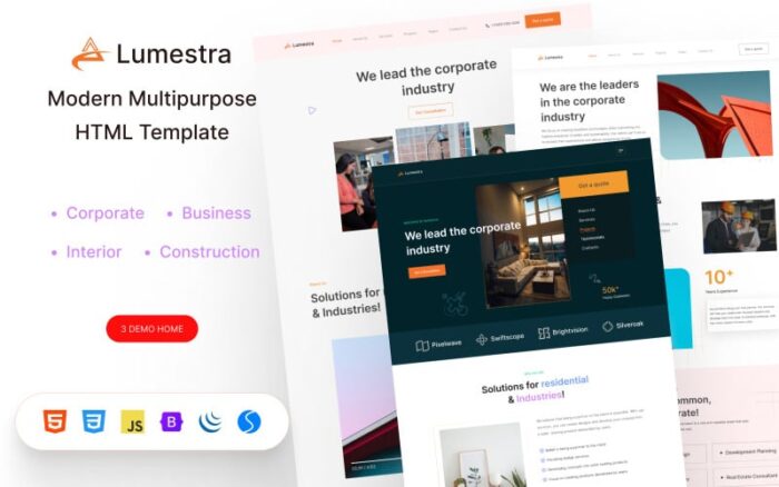 Lumestra HTML construction Template Website Template