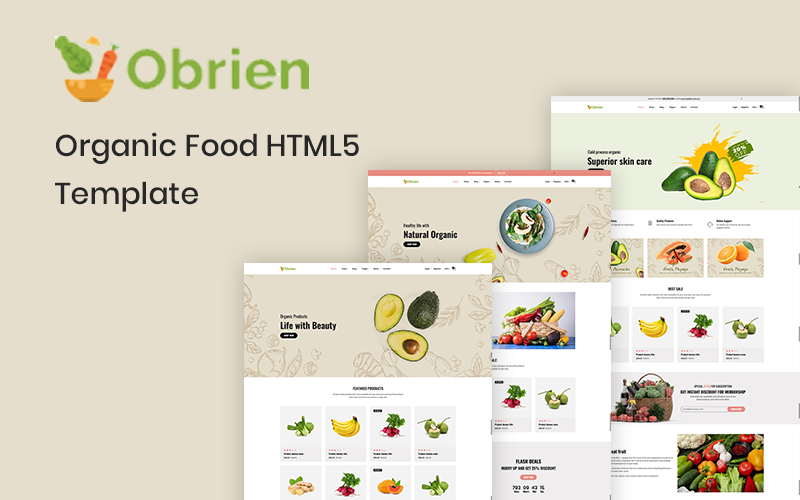 Obrien – Organic Food HTML5 Website Template