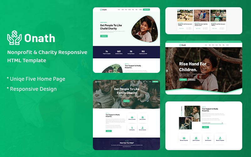 Onath - Nonprofit Charity Responsive Website Template