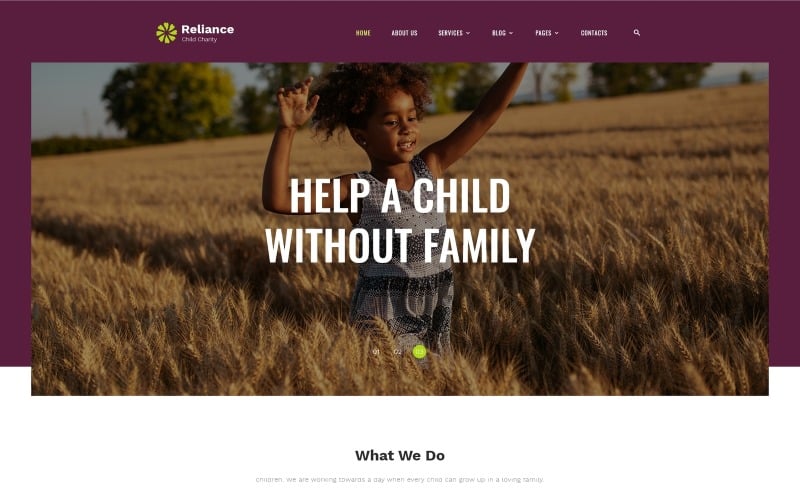 Reliance - Kids Charity Multipage Modern HTML Website Template