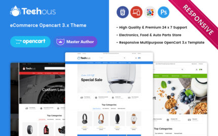 Techous Megashop - Responsive Opencart Theme OpenCart Template