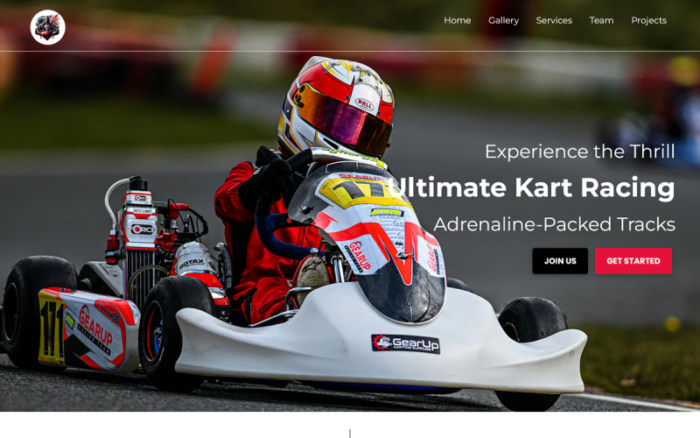 TishKartingHTML - Karting HTML Template Landing Page Template