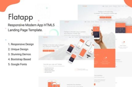 FlatApp - App Landing Page Template