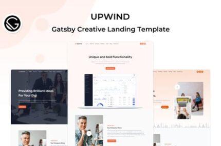 Upwind - Gatsby Creative Landing Page Template