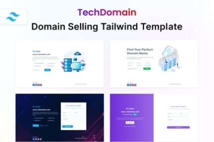 TechDomain - HTML & CSS Domain Tailwind Template