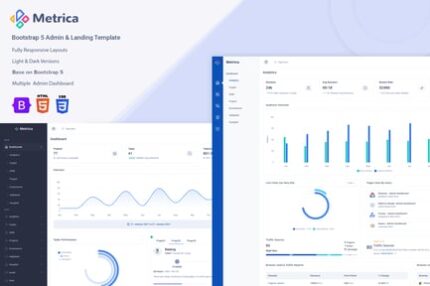 Admin - Metrica Dashboard Template Bootstrap 5