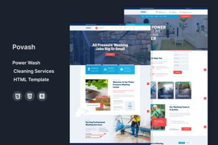 Povash | Power Wash Cleaning Services HTML Templat