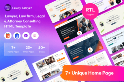 Lawsy - Lawyer, Law firm & Attorney HTML Template