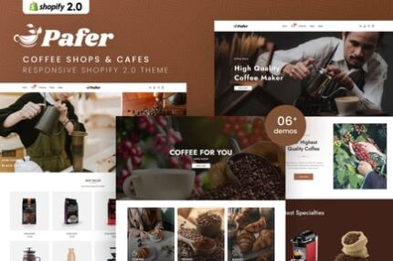 Pafer - Coffee Shops & Cafes Shopify 2.0 Theme