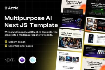 Azzle - AI Technology & Startup React Next Js Temp