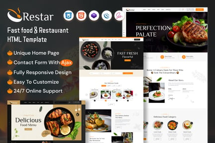 Restar - Fast Food & Restaurant HTML Template