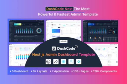 Dashcode Next – Tailwind & Next.js Admin Dashboard