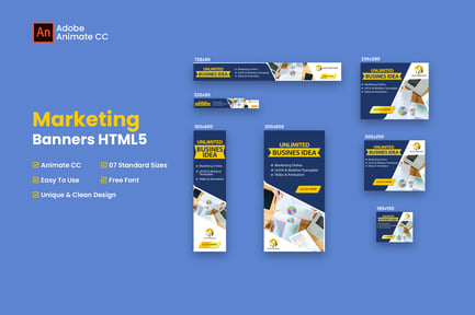 Marketing Banner Ad HTML5 - Animate CC