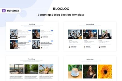 Bloglog - Bootstrap 5 Blog Section Template