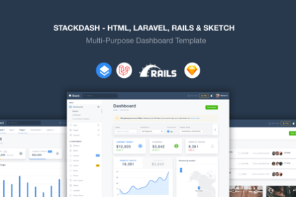 Stack - Laravel, HTML & Rails Template