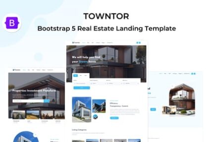 Towntor - Real Estate Bootstrap 5 Landing Template