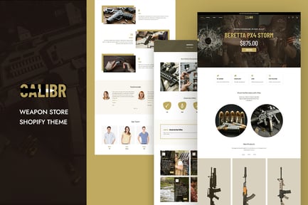 Calibr - Weapon Shop & Single Product Shoify Theme