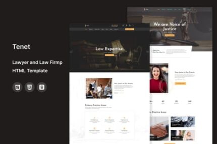 Tenet - Lawyer and Law Firm HTML Template