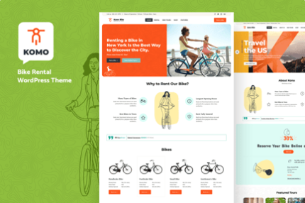 Komo - Bike Rental Shop WordPress Theme