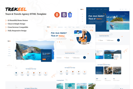 Trekee-Tours & Travels Agency HTML Template