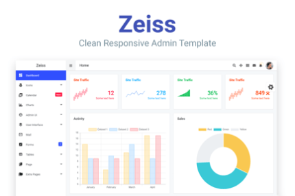 Zeiss - Clean Responsive Admin Template