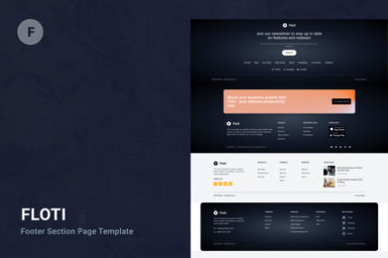 Flot - Creative Footer Section Template