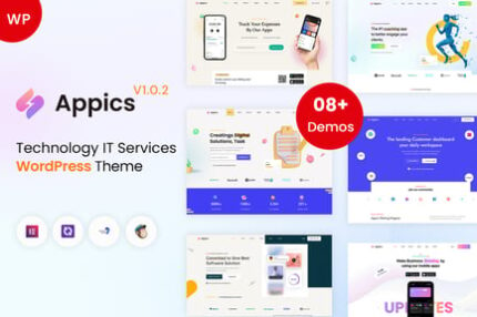 Appics - app landing page WordPress Theme