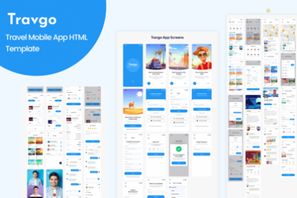 Travgo - Travel Mobile App HTML Template