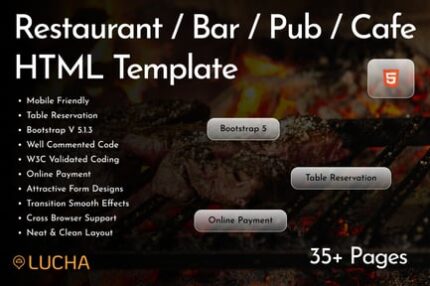 Lucha - Multipage Restaurant HTML Template