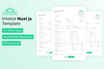 Ivonne - Invoice Nuxt Template