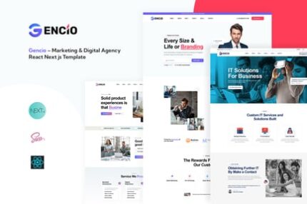 Gencio – Marketing & Digital Agency React Next js