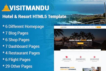 Visitmandu - Hotel & Resort HTML5 Template