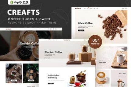 Creafts - Coffee Shops & Cafes Shopify 2.0 Theme