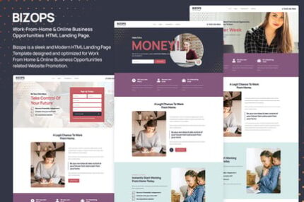 Bizops - Online Work From Home HTML Landing Page