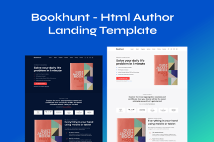 Bookhunt - Author e-Book Landing Template