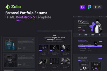 Zelio - Personal Portfolio HTML Bootstrap Template