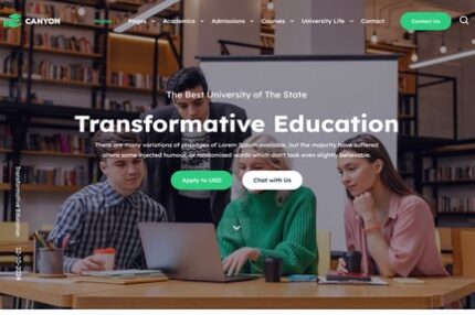 Canyon - College University Education Template