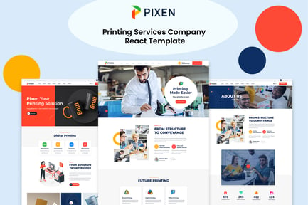 Pixen - Printing Services Company React Template