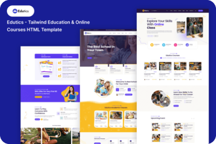 Edutics - Tailwind Education & Online Courses HTML