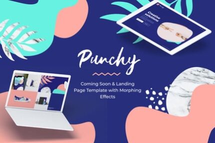 Punchy - One Page Template with Morphing Effects