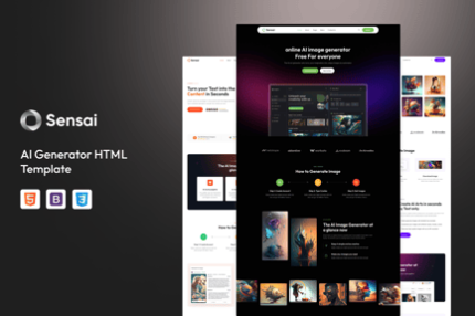 Sensai - AI Generator HTML Template