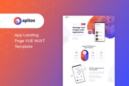 Apiton - Vue Nuxt App Landing Page Template