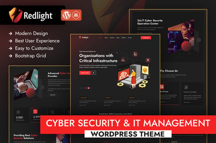 Redlight Cyber Security & IT Management WordPress