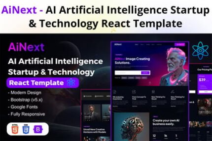 AiNext - AI Artificial Intelligence React Template